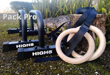 Cargar imagen en el visor de la galería, Pack Pro | Paralelas de Metal + Anillas de Calistenia