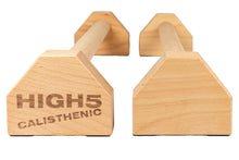 Cargar imagen en el visor de la galería, Paralelas de madera vista frontal y posterior